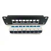 8 Port Optical Pass-Thru Patch Panel with Mounting Bracket for Keystone