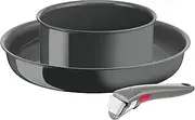 [Tefal] Ingenio Renew L2609302 Set of 3 Frying Pan 28 cm Pot 18 cm Handle Induction Ceramic Coating Thermal Signal Function Recycled