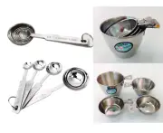 Stainless Steel Measuring Cups And Spoons Set Kitchen Baking Cooking Tool