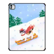 iPad Pro 13-inch (M4) iPad Impact Case Cat is playing ski