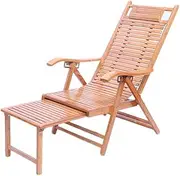 Bamboo Reclining Chair Folding Chair Adult Lunch Break Sleeping Chair Elderly Home Balcony Lazy Leisure Back Chair Summer Cool Chair