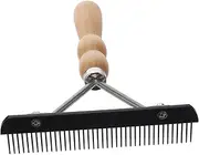Ergonomic Handle Pet Grooming Comb Dog Dematting Rake Brush for Shedding