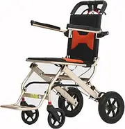 Manual Wheelchair Adults,Portable Folding Wheelchair,Light Small Elderly Aluminum Alloy Wheelchair,Travel Transport Wheelchairs,Hand Push On The Plane