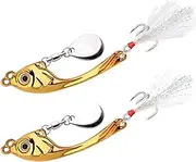 Spinner Bait 5/5.9/6.5cm Metal Vib Fishing Bait Trolling Rotating Spoon Wobbler Sinking Hard Bait with Sequin Pesca Sinking Lures