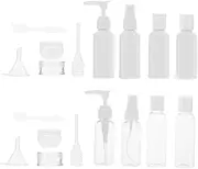 minkissy Piece Travel Bottles Set Sets Dispenser Bottles for Lotion Toiletry Cosmetics Funnel Spoon Long-Lasting