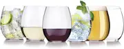 AIOS Unbreakable Tritan BPA-Free Stemless Wine / Water Glasses 380ml (Set of 6)
