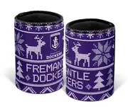 Fremantle Dockers AFL Christmas Xmas Can Cooler Stubby Holder