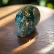 Large Ocean Jasper Crystal Skull 457 grams | Embrace the Tranquility of Oceanic