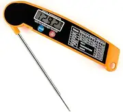 AUOZ Digital Meat Thermometer for BBQ and Grilling, Instant Read Food Therometer with Foldable Probe and Magnet for Cooking and Baking, Turkey, Kitchen Essential Accesories Temperature Meter for Fry