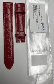 *ORIGINAL PATEK PHILIPPE RED CALF LEATHER BAND NEW Ref. 4968 (16/14)