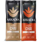 Arkadia SPICE Chai 1kg & VANILLA Chai Powder 1kg Perfect Hot or Cold