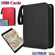 1080 Cards 9 Pocket Card Bag Binder Zip Trading Card Album Collector Folder Case