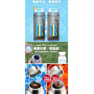 康寧陶瓷不鏽鋼真空保溫運動瓶820ml-顏色隨機出貨1PC個 x 1【家樂福】