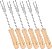 BESTOYARD 6pcs Telescoping Fondue Forks Set with Ergonomic Handle Compact Chocolate Cheese Melting Tools for Fruit Pastry and Outdoor Gatherings