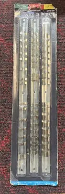 Power Torque Steel Socket Rail Organizer Holder Set 1/4” 3/8” 1/2” SAE