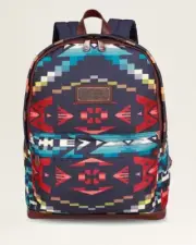 Pendleton Backpack Carico Lake Travel Work Faux Leather Detail Aztec NWT