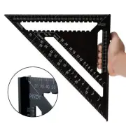 Aluminium Roofing Black Tri-square Ruler 7/12 inch Rafter Angle Frame Measuring