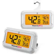 Refrigerator Thermometer with Large Backlit LCD Display, Waterproof Freezer Frid