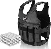 Adjustable weighted vest with weights included Strength training vests for men women workout Body weight jacket for exercise running with belt and shoulder pads