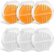 [Hunken] 6 Pack Beeswax Thread Conditioner, Sewing Wax for Hand Sewing & Embroidery, Smooth Wax with Storage Box for Thread Strengthening and Fraying Prevention (Yellow and White)