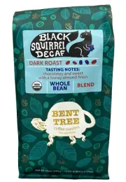 Bent Tree Coffee Roasters Black Squirrel Decaf Organic Whole Bean Coffee 12 oz
