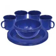 Campfire Speckled 12 Piece (4-Person) Dinner Set - Enamel Navy