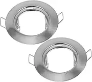 Luxshiny 2 Pack Spotlight Mounting Bracket Recessed Lighting Trim Metal Frame for Light Holder Gu10 Bulb Compatible Flush Mount Installation