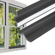 20' Window Weather Stripping Door Seal Self Adhesive PU Foam Weather Strip Black