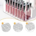 24 Slot Lipstick Organizer Lip Gloss Holder Display Multipurpose Clear Lipstick