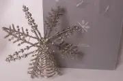 Pottery Barn Jeweled Snowflake Handcrafted Christmas Tree Topper