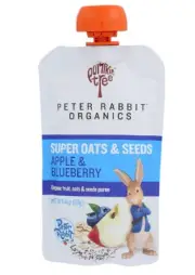 10 Peter Rabbit Organics SUPER Oats & Seeds, Apple & Blueberry, 4 oz Pouch