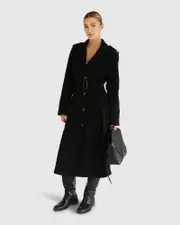 [Belle & Bloom] Skylight Longline Coat - Black