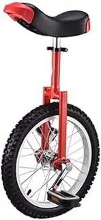 with Non-Slip Pedals Wheel Unicycle-Tire Balance Cycling High Quiet Bearing-Humanized Handrail Design Exercise Bike Bicycle-for Beginners,Professionals-Maximum Load is 150Kg 18 Inch Red Dur TDF