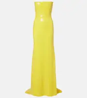 [Alex Perry] Alex Perry Sequined corset gown AU 14 yellow