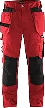 Blakläder 155518605699C50 Craftsman Trousers, Red/Black, Size C50