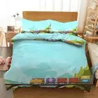 Little Train Boxes Of All Color 3D Quilt Duvet Doona Cover Set Pillow case Print