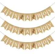 Baby Shower Flags Banners Fabric Banner Flags Rustic Hanging Bunting