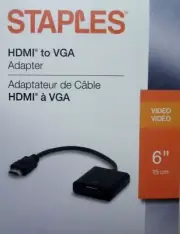 Mini DisplayPort to VGA Adapter Cable 6"
