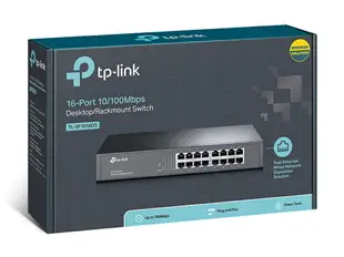 【最高折200+跨店點數22%回饋】TP-LINK TL-SF1016DS 16埠10/100Mbps交換器