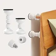 dadop Adjustable Threaded Bed Frame Anti-Shake Tool for Bed, Headboard Stoppers, Bedside Headboards Prevent loosening Anti-Shake Fixer, Easy Install (2pcs White Upgrade Version, 40-100mm)