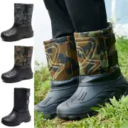 Men Snow Boots Mid Calf Winter Boot Mens Warm Waterproof Cold Weather Casual