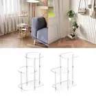 Acrylic Side Table Versatile Lightweight End Table for Hallway Corner Cafe