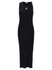 [J.W. Anderson] J. W. Anderson-Logo Ribbed Dress Abiti Nero-Donna S Black