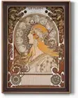 Abstract Wall Art Bronze & Gold Framed Prints Zodiac Signs by Alphonse Mucha Ill