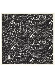 Saint Laurent Floral and Logo-print Silk Scarf - Black / White / Grey ONE SIZE