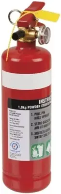 1kg Fire Extinguisher 1A:10B:E - Plastic Bracket