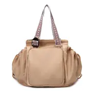 Danoz Fashion - Khaki Convertible Multifunctional Baby Cradle Travel Bag - Women's Backpack, Shoulder Bag, Mummy Bag with Expandable Storage