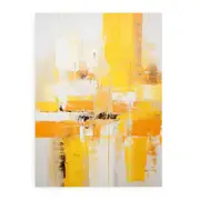 Abstract Yellow White Painting Canvas Print