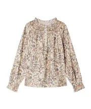 Bonpoint Pétale Floral Printed Smocked Liberty Blouse 8Y,6Y,6,10Y Nude