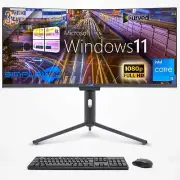 Aio All IN One I5 34 " Curved FHD 60hz Win11 4gb 240gb Desktop Editing PC